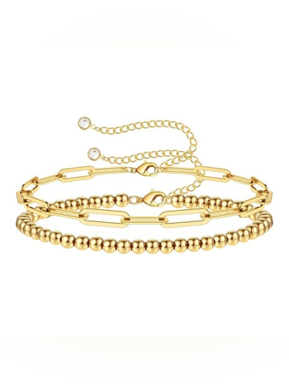 Bracelet, 18K Gold Plated Steel